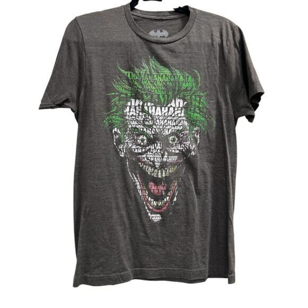 DC Comics Thrashed Gray Joker tee sz S